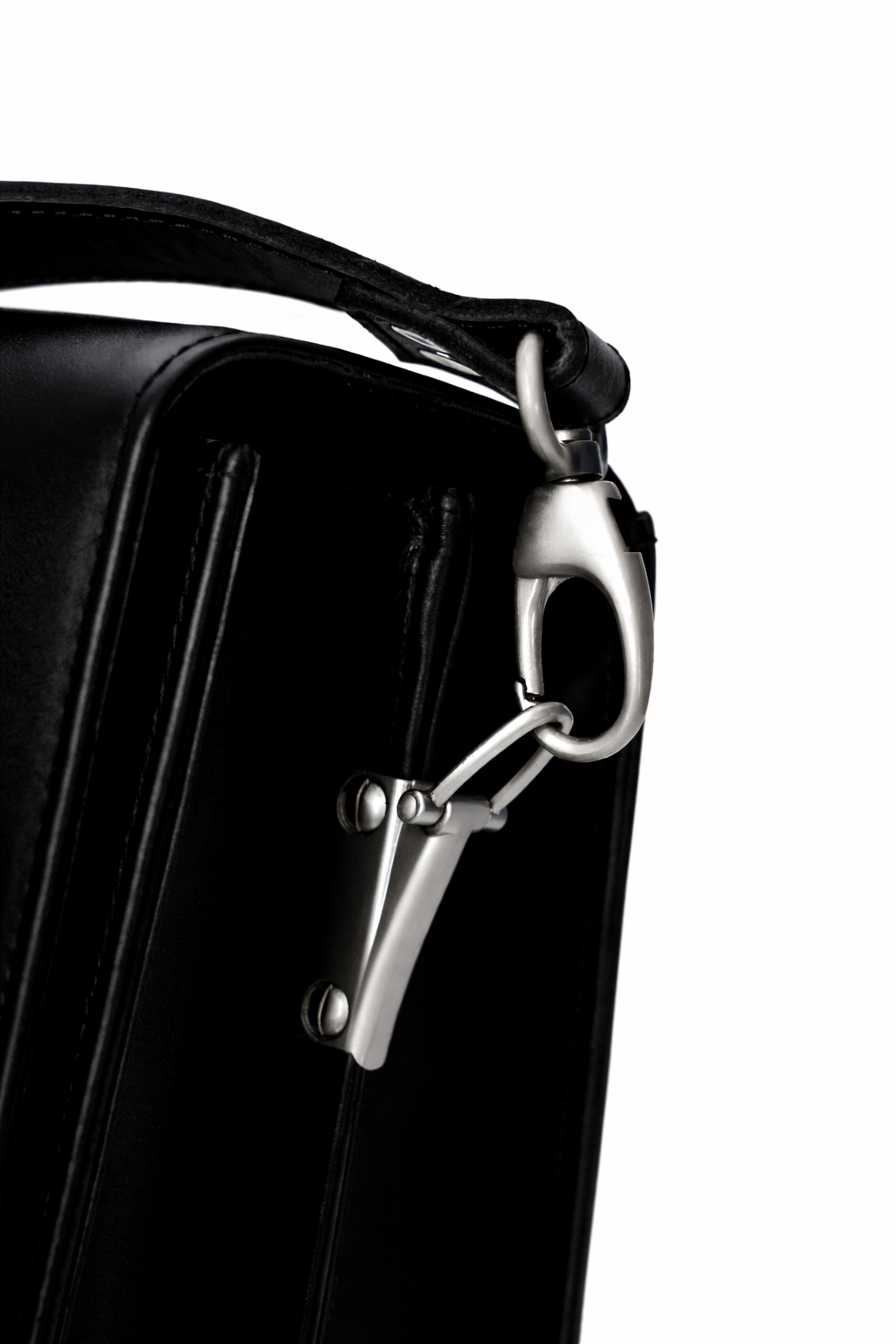 Black Leather Executive Diplomat Bag