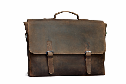 Classic Vintage Brown Leather Briefcase
