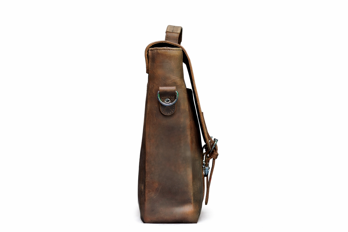 Classic Vintage Brown Leather Briefcase