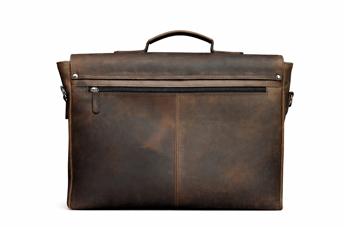 Classic Vintage Brown Leather Briefcase
