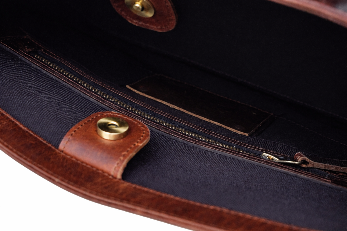 Brown Leather Tote Bag
